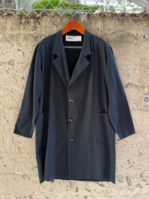 ENFANTS RICHES DEPRIMES ERD FW2016 M Black Patch Cotton Notch Lapel Coat