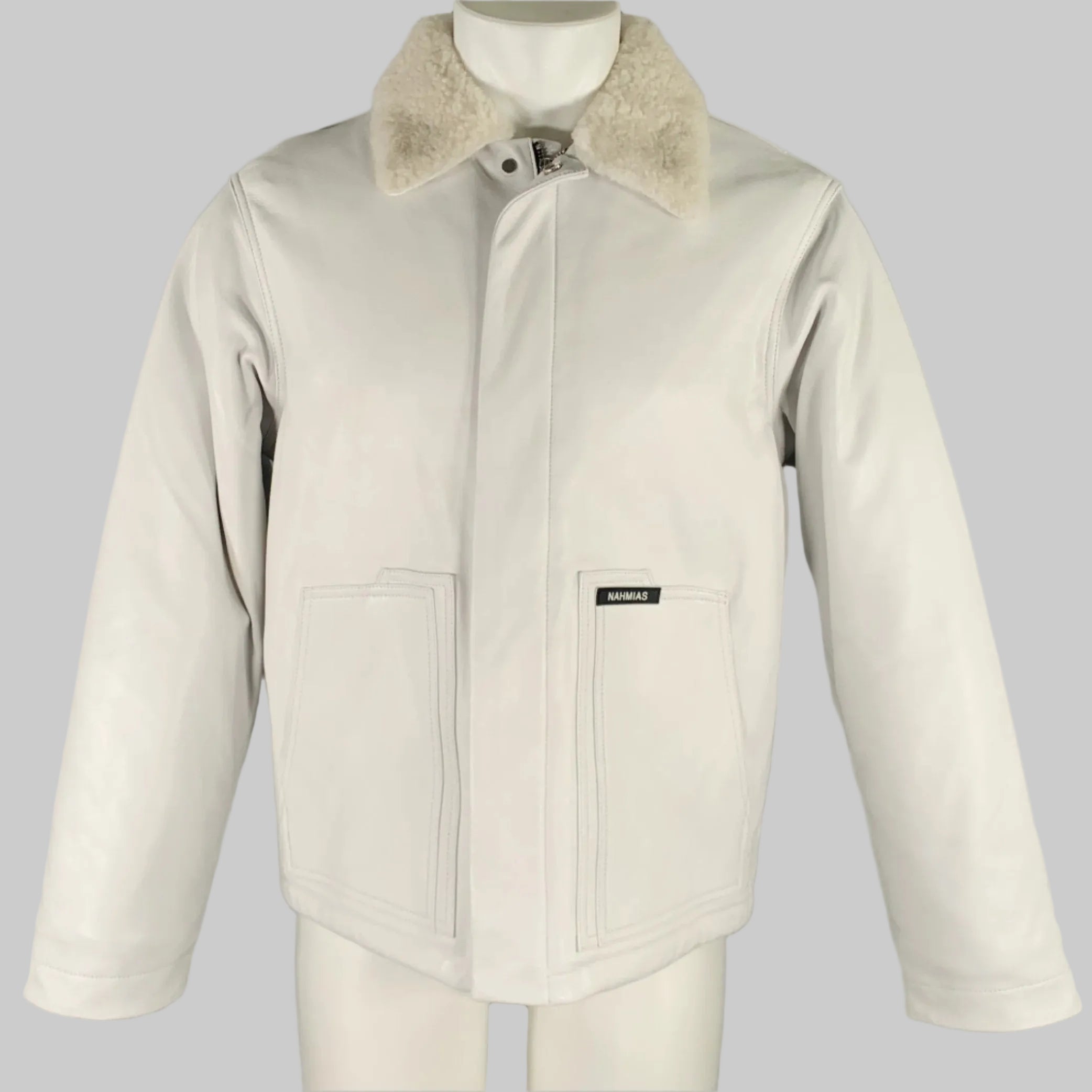 NAHMIAS Size S White Lamb Leather Carpenter Jacket – Sui Generis 