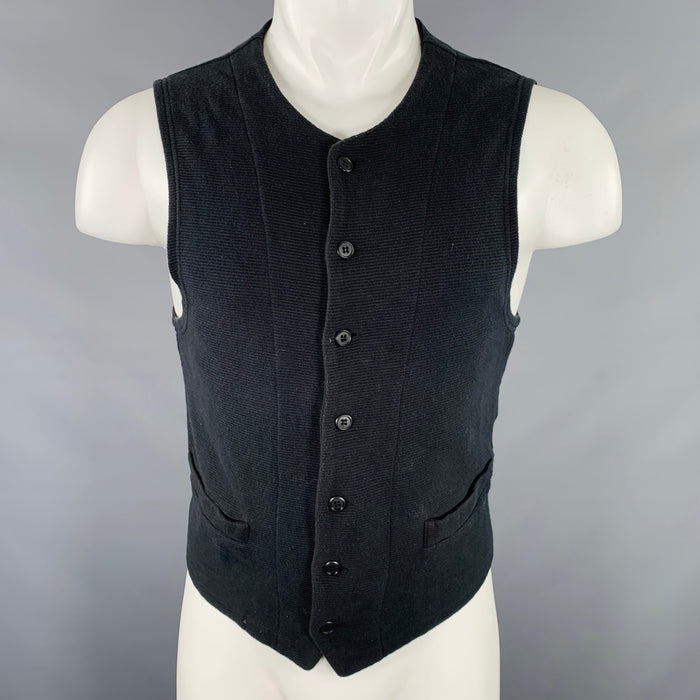 Y's by YOHJI YAMAMOTO Size S Grey Cotton Jersey Ribbed Vest
