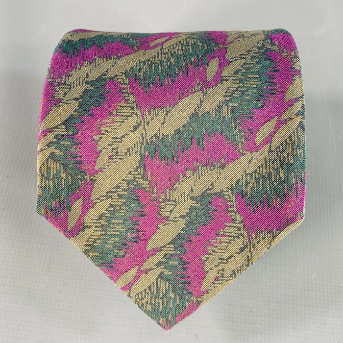 GIORGIO ARMANI Vintage Purple Grey Abstract Tie