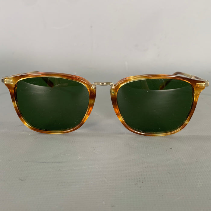 SALVATORE FERRAGAMO Brown Tortoise Acetate & Metal Sunglasses & Eyewear