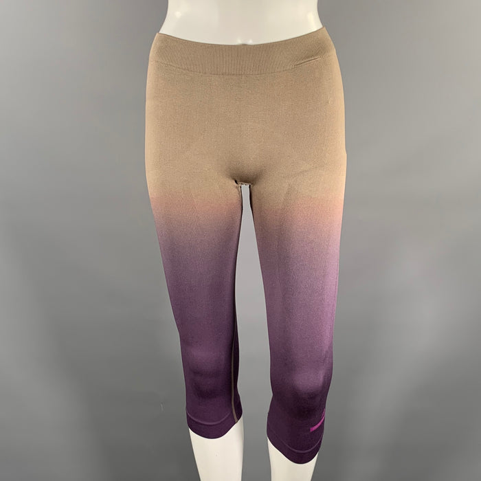 STELLA McCARTNEY Size S Tan Purple Nylon Spandex Ombre Capri Leggings