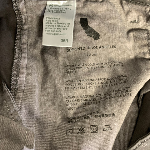 ADRIANO GOLDSCHMIED Size 36 Grey Geometric Cotton Blend Shorts