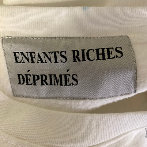 ENFANTS RICHES DEPRIMES FW2017 L White Graphic Cotton Crew Neck Sweatshirt