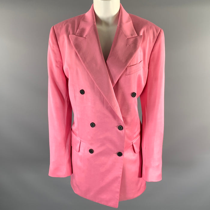 TOM FORD Size M Pink Acetate Viscose Double Breasted Blazer