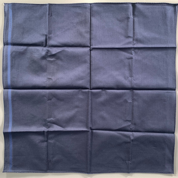 BURBERRY Navy Stripe Cotton Pocket Square