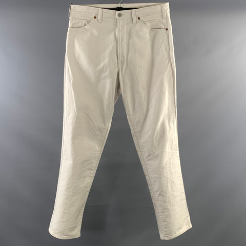 45rpm Size 33 White Cotton Straight leg Jeans