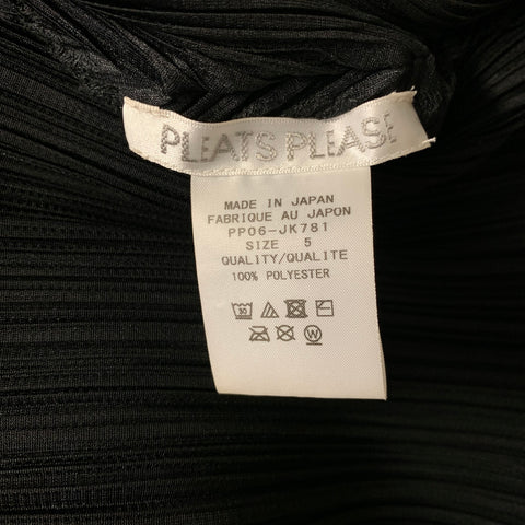 PLEATS PLEASE by ISSEY MIYAKE Size L Black Polyester Pleated Casual Top