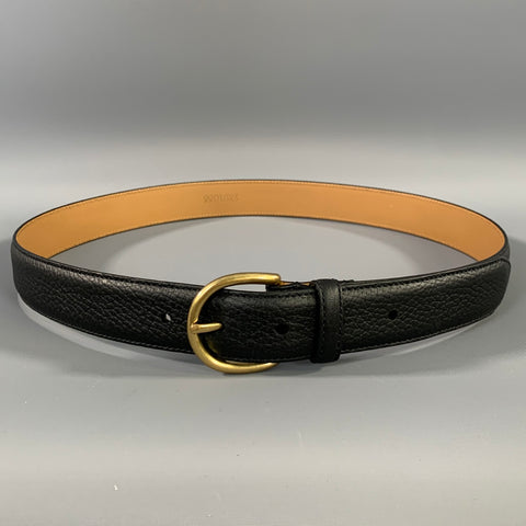 MORJAS Size 33 Black Pebble Grain Leather Belt