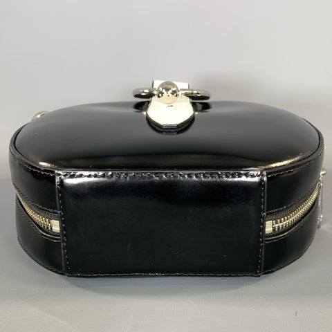 REBECCA MINKOFF SS2019 Black White Leather Clutch Handbag