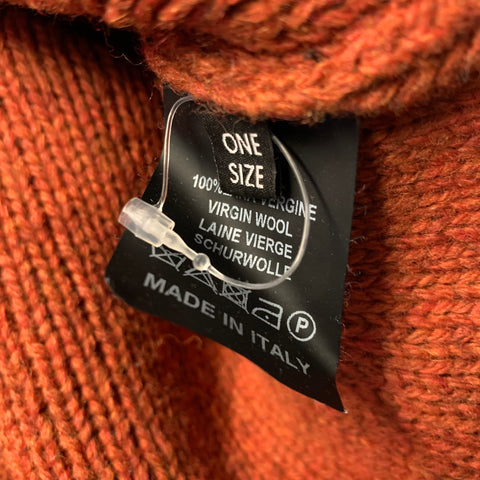 RAF SIMONS FW2016 Size One Size Brown Brick Knitted Wool Buttoned Cardigan