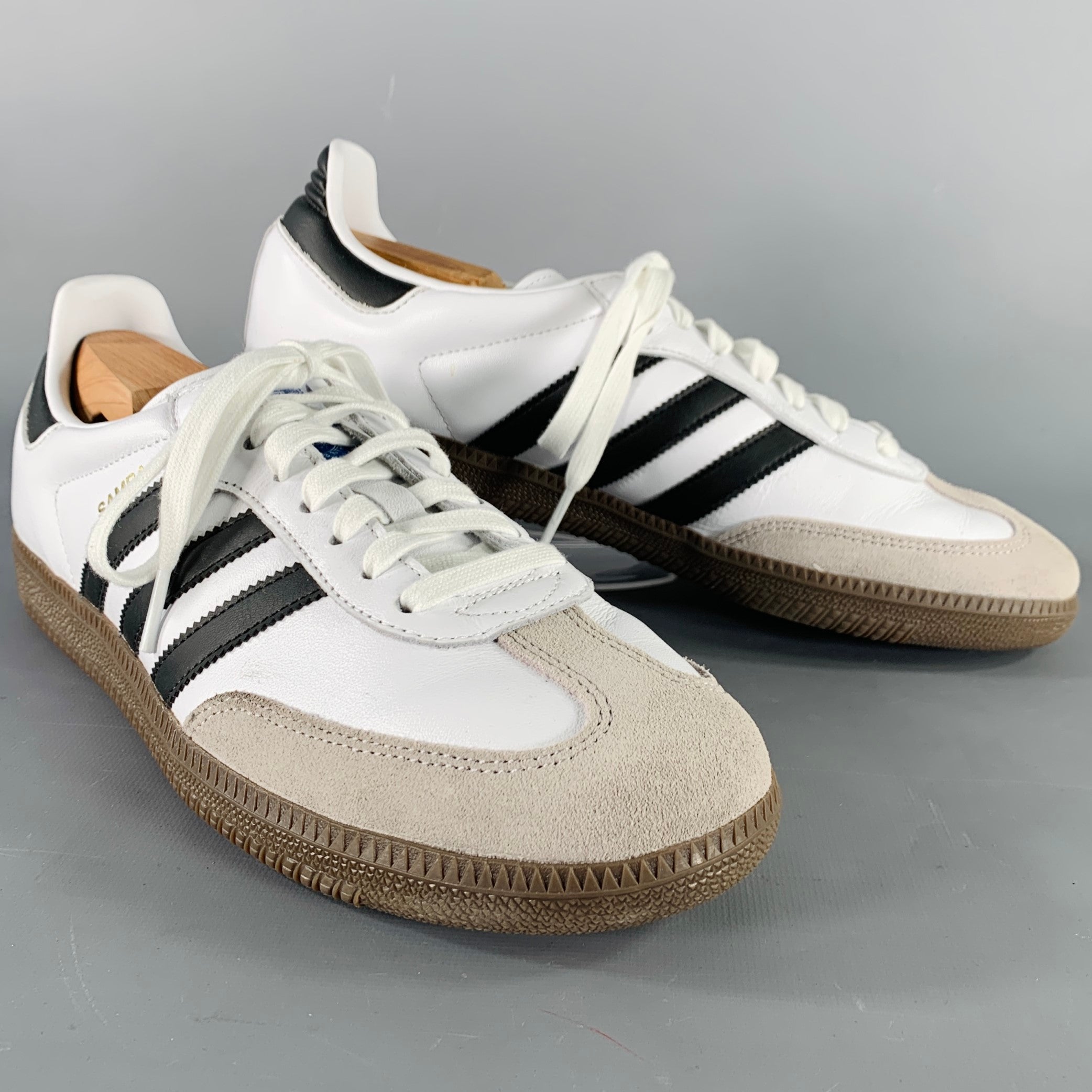 adidas gazelle silver green womens ADIDAS Size 10 Samba OG White Black Grey Color Block Leather Low Top  Sneakers – Sui Generis Designer Consignment