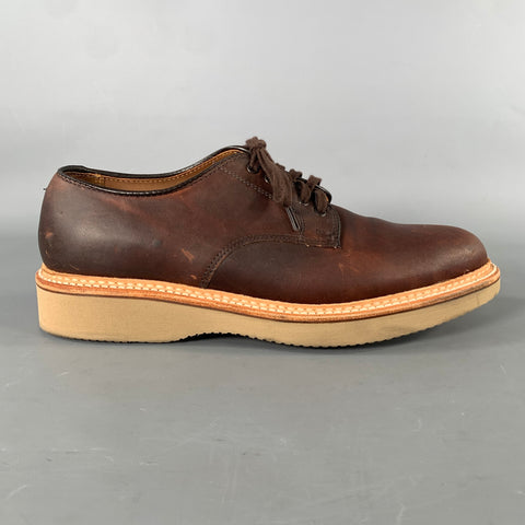 ALDEN Size 7.5 Brown Burgundy 29401 Leather Lace Up Shoes