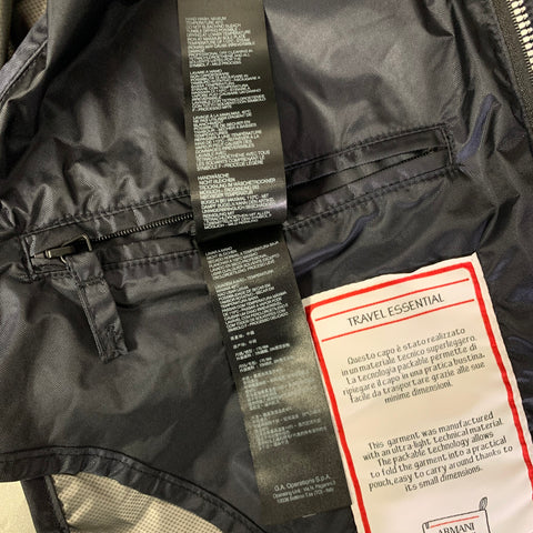 ARMANI COLLEZIONI Size 40 Navy Polyamide Blend Windbreaker Jacket
