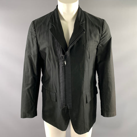 COMME des GARCONS SS2004 Size M Black Cotton Zip Up Jacket