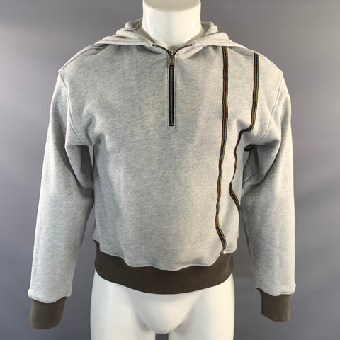 ENFANTS RICHES DEPRIMES ERD S Grey Cotton Half Zip Sweatshirt