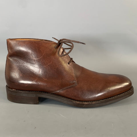 RALPH LAUREN Size 9 Brown 8159767440SG Leather Ankle Boots