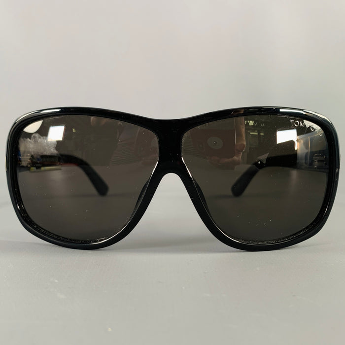TOM FORD Blake Black Acetate Oversized Square Sunglasses