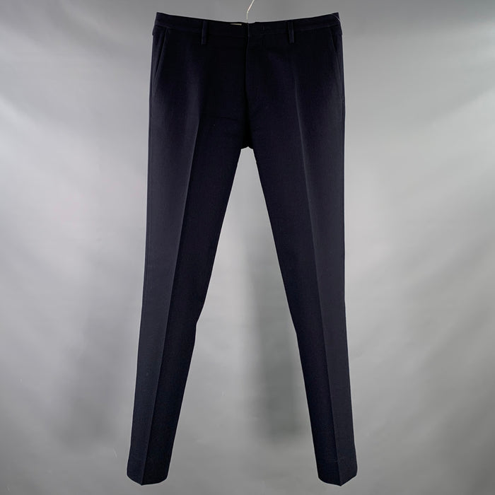 PAUL SMITH Size 32 Navy Wool Tapered Zip Fly Dress Pants