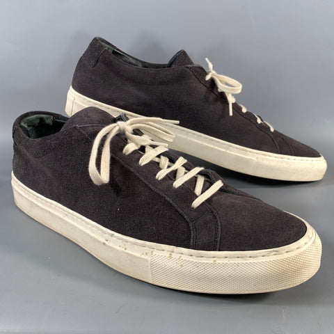 COMMON PROJECTS Size 11 Navy Suede Lace Up Sneakers