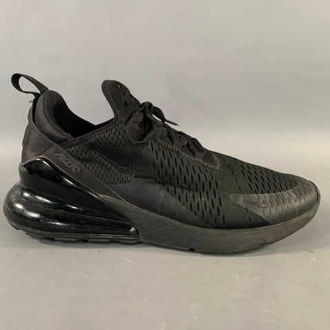 NIKE Size 10.5 Black Mesh Runner Sneakers