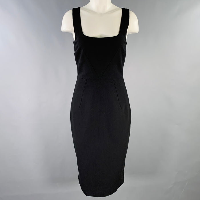 D&G by DOLCE & GABBANA Size 6 Black Crepe Back Zip Dress