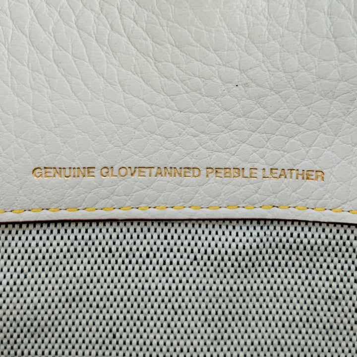 COACH x NASA White Multi Color Logo Pebble Grain Leather Bag