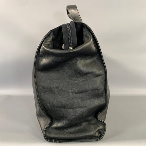 EMPORIO ARMANI Black Leather Briefcase