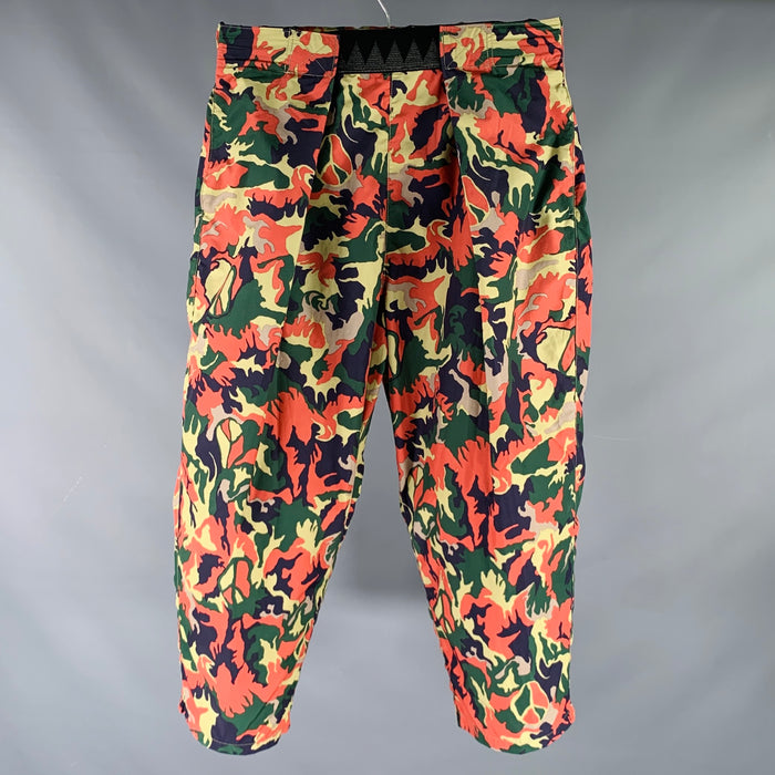 KAPITAL Size M -Easy Beach Go- Multi Color Camo Polyester Casual Pants