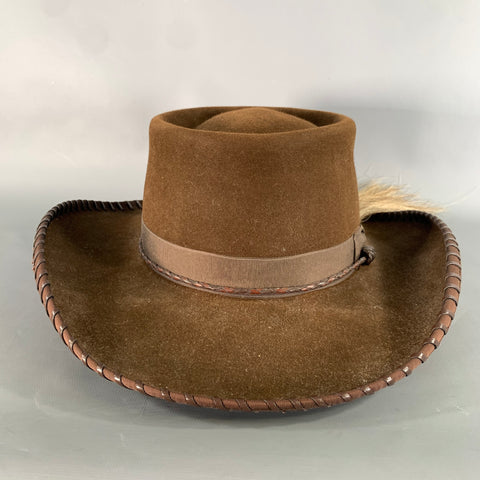 RAND'S Size 7 1/8 Brown Chocolate Beaver Fur Felt Hats