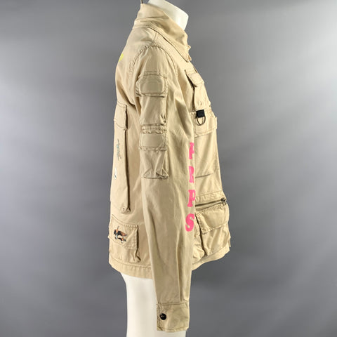 PRPS Size M Beige Cotton Cargo Jacket