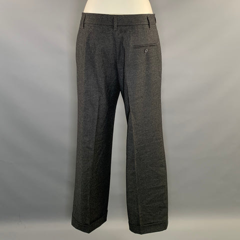 BRUNELLO CUCINELLI Size 6 Grey Wool & Cashmere Straight leg Dress Pants