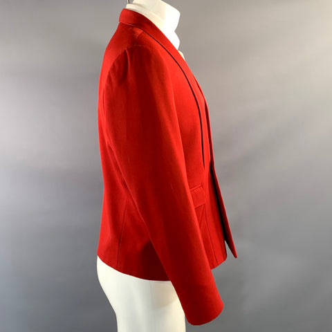 ENFANTS RICHES DEPRIMES ERD SS 2018 M Red Wool Collarless Sport Coat