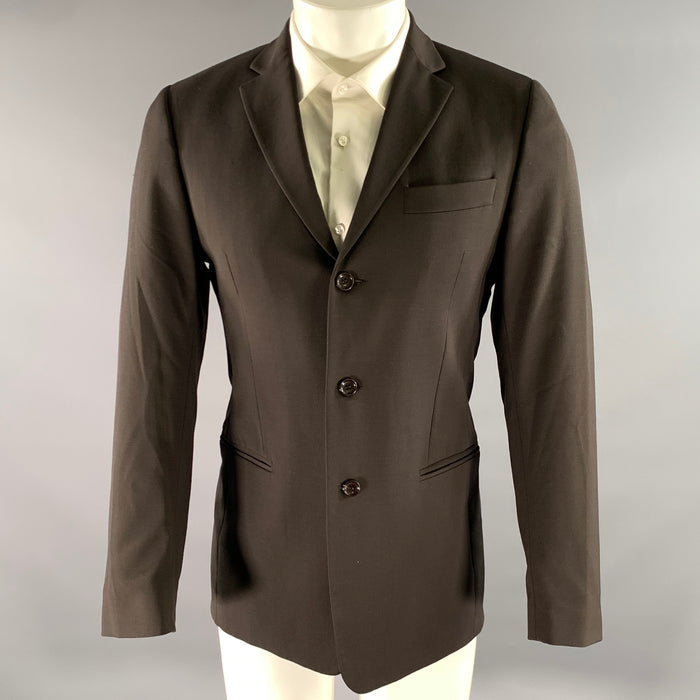 D&G by DOLCE & GABBANA Size 36 Brown Wool Nylon Notch Lapel Sport Coat