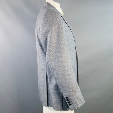 GIORGIO ARMANI Size 44 Regular Grey Blue Woven Wool Sport Coat