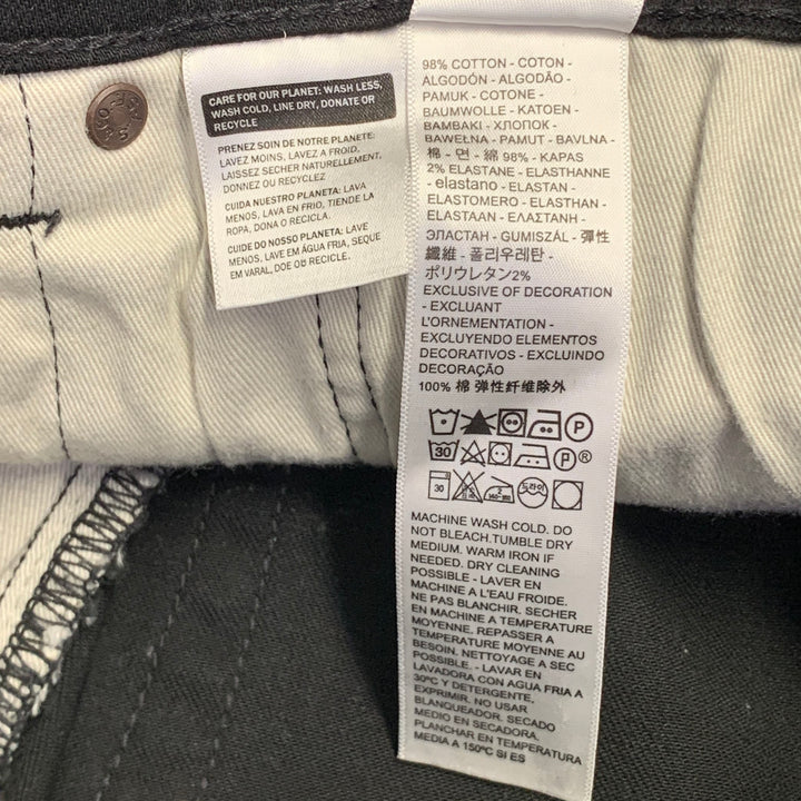 LEVI STRAUSS Size 32 Black Twill Cotton Blend Straight Zip Fly Jeans