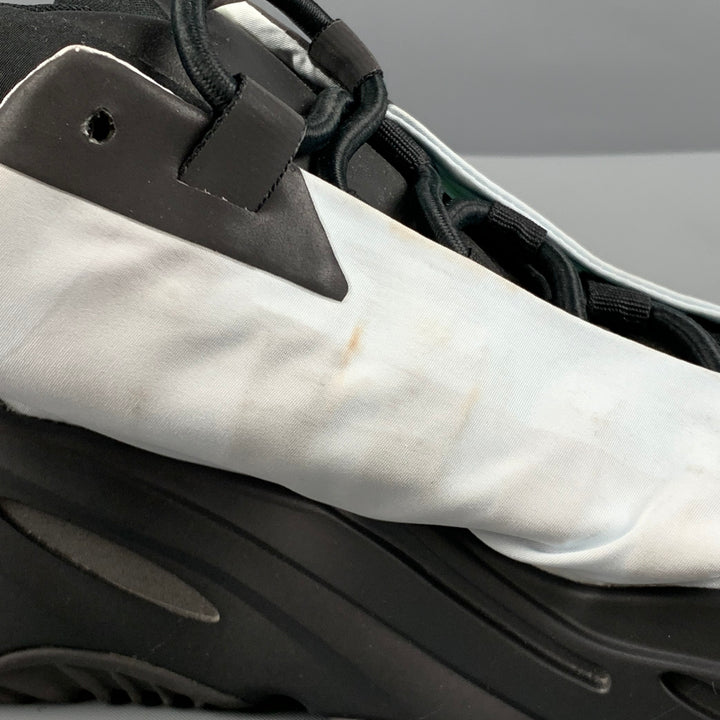 YEEZY X ADIDAS Size 7 Black Silver Nylon Sneakers