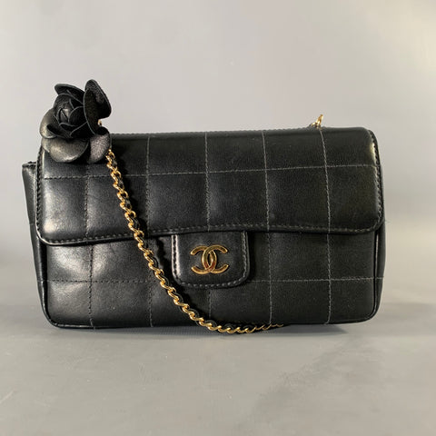 CHANEL Black Quilted Leather Cross Body Handbag