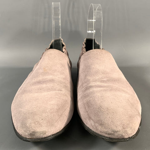 HAIDER ACKERMANN Size 8 Grey Lavender Suede Slip On Loafers