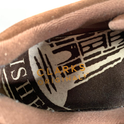 CLARKS Size 11 Brown Suede Lace Up Sneakers