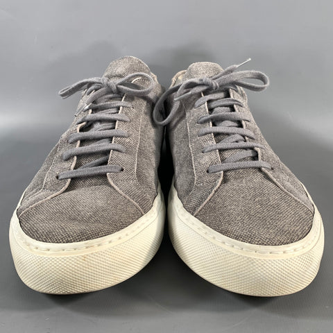 COMMON PROJECTS Size 11 Grey Lace Up Sneakers