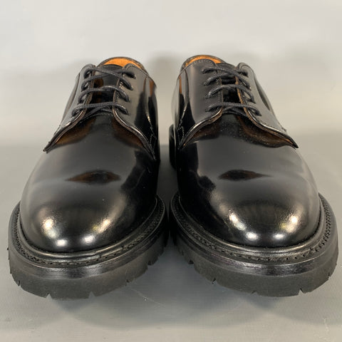 JOSEPH CHEANEY Size 6 Black Leather Derby Lace Up Shoes