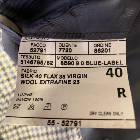 RALPH LAUREN Chest Size 42 Regular Grey Blue Plaid Notch Lapel Sport Coat