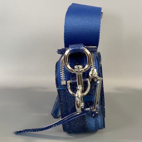 MARC JACOBS SS2019 Blue Silver Glitter PVC Shoulder Bag