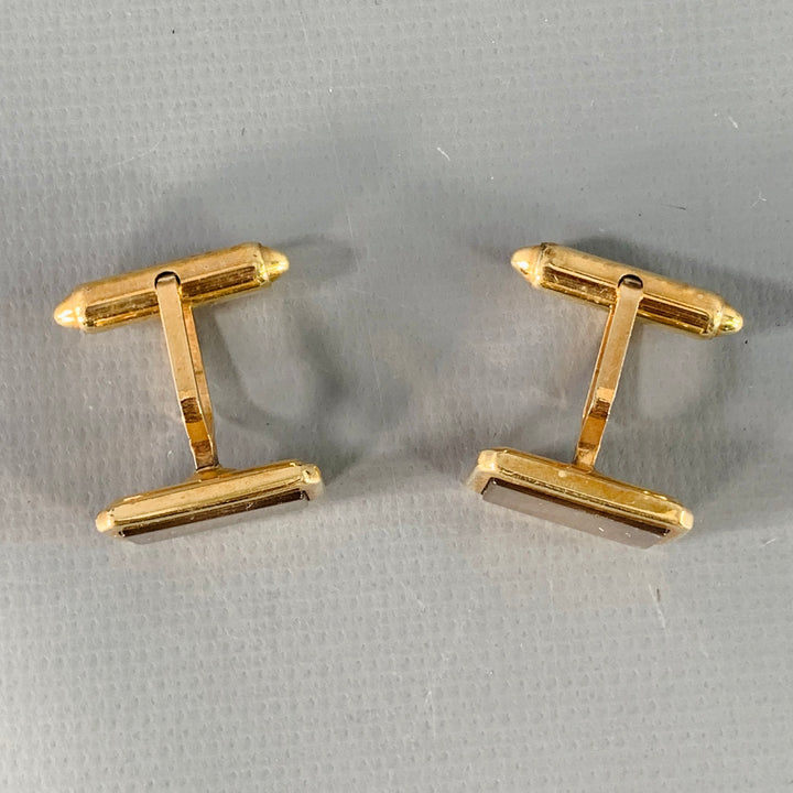 KREMENTZ Gold Mother of Pearl Cuff Links