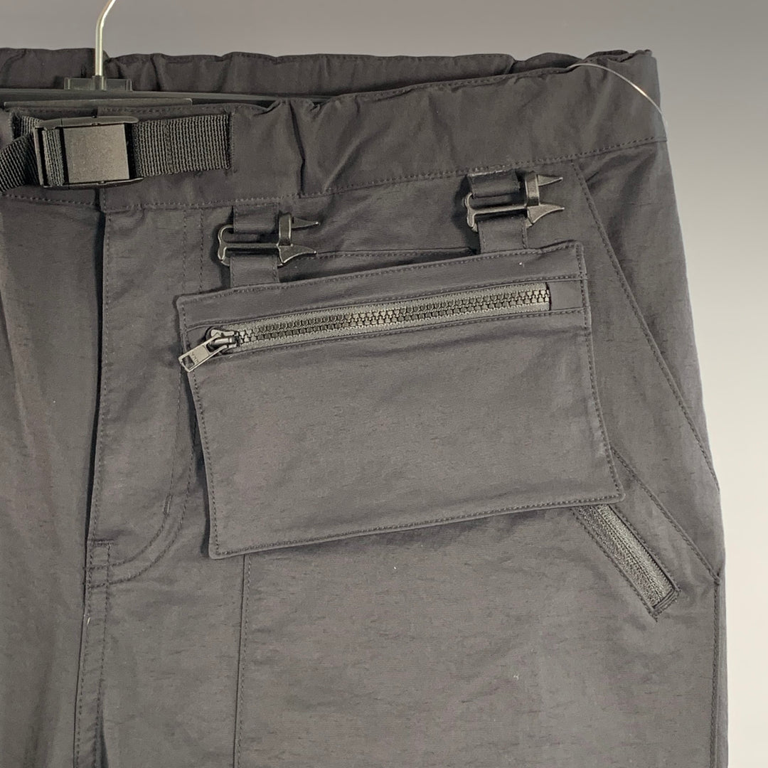 CAYL Size M Mountain 2 Black Nylon Blend Drawstring Casual Pants