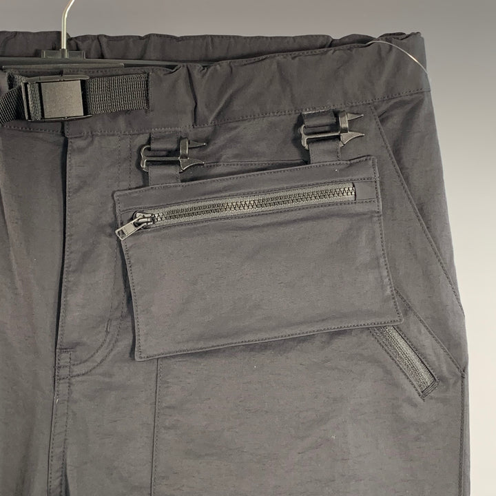 CAYL Size M Mountain 2 Black Nylon Blend Drawstring Casual Pants