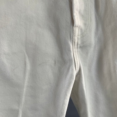 HUSBANDS Size 30 White Cotton Flared Jeans
