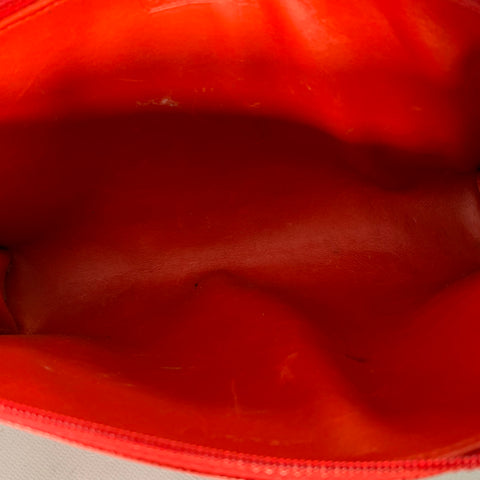COACH Red Saffiano Leather Makeup Pouch