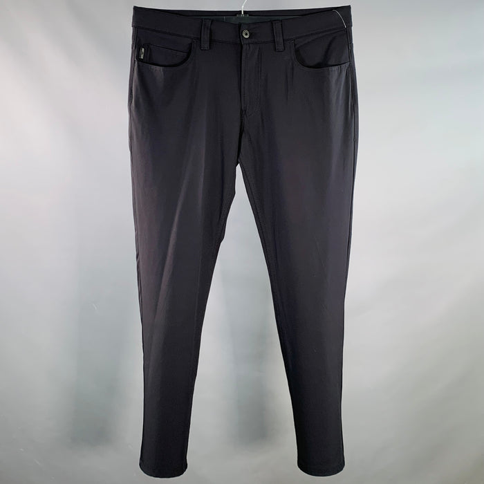 EMPORIO ARMANI Size 34 Black Polyamide Blend Tapered Jean Cut Casual Pants